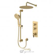 Tenzo BET42-20112-F-BG-MB - Extenza kit 2 fcts thermo Bellacio-F brushed gold  / matte black