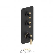 Tenzo F-BET42-F-MB-BG - Trim for Extenza valve 2 fcts thermo Bellacio-F matte black/brushed gold