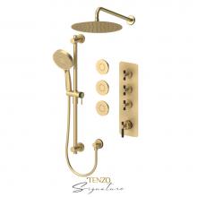 Tenzo BET43-571112-F-BG-MB - Extenza kit 3 fcts thermo Bellacio-F brushed gold/matte black