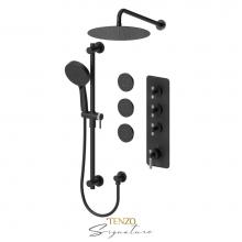 Tenzo F-BET43-571112-F-MB-CR - Extenza valve 3 fcts thermo Bellacio-F matte black/chrome