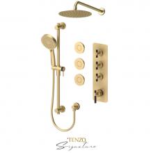 Tenzo BET43-571168-C-BG-MB - Extenza kit 3 fcts thermo Bellacio-C brushed gold  / matte black