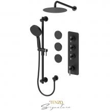 Tenzo F-BET43-571168-C-MB-BN - Trim for Extenza kit 3 fcts thermo Bellacio-C matte black / brushed nickel