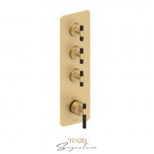 Tenzo F-BET43-C-BG-MB - Trim for Extenza valve 3 fcts thermo Bellacio-C brushed gold/matte black