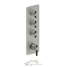Tenzo F-BET43-C-BN-MB - Trim for Extenza valve 3 fcts thermo Bellacio-C brushed nickel/matte black