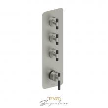 Tenzo F-BET43-F-BN-MB - Trim for Extenza valve 3 fcts thermo Bellacio-F brushed nickel/matte black