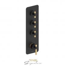 Tenzo BET43-F-MB-BG - Extenza valve 3 fcts thermo Bellacio-F matte black/brushed gold