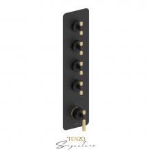 Tenzo BET44-F-MB-BG - Extenza valve 4 fcts thermo Bellacio-F matte black/brushed gold