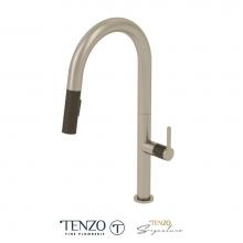 Tenzo CA130-SS-MB - Single-handle kitchen faucet Calozy with pull-down & 2-Function hand shower stainless steel /