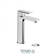 Tenzo DE12M-W-CR - Delano single hole tall lavatory faucet chrome with (W/O overflow) drain