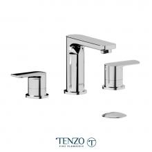 Tenzo DE13-P-CR - Delano 8in lavatory faucet chrome with (overflow) drain