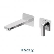 Tenzo F-DE14-CR - Trim for Delano wall mount lavatory faucet 2 finishing plates chrome