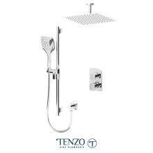 Tenzo DEPB32-21132-CR - Delano T-Box kit 2 functions pres bal chrome finish