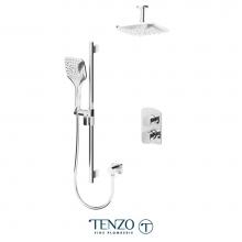 Tenzo DEPB32-21134-CR - Delano T-Box kit 2 functions pres bal chrome finish