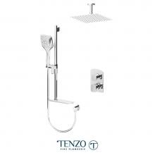 Tenzo F-DEPB32-21331-CR - Trim for Delano T-Box kit 2 functions pres bal chrome finish