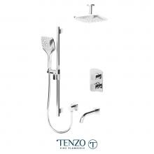 Tenzo DEPB33-511345-CR - Delano T-Box kit 3 functions pres bal chrome finish