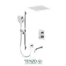 Tenzo DEPB33-511655-CR - Delano T-Box kit 3 functions pres bal chrome finish