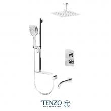 Tenzo F-DEPB33-513315-CR - Trim for Delano T-Box kit 3 functions pres bal chrome finish