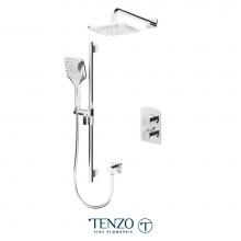 Tenzo F-DET32-20114-CR - Trim for Delano T-Box kit 2 functions thermo chrome finish