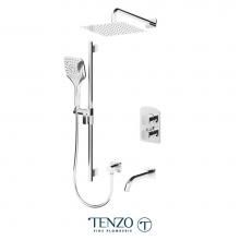 Tenzo DET33-501115-CR - Delano T-Box kit 3 functions thermo chrome finish
