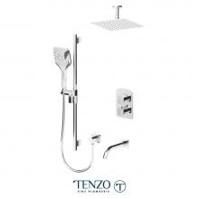Tenzo DET33-511315-CR - Delano T-Box kit 3 functions thermo chrome finish