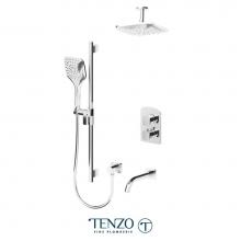 Tenzo DET33-511345-CR - Delano T-Box kit 3 functions thermo chrome finish