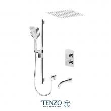 Tenzo DET33-511655-CR - Delano T-Box kit 3 functions thermo chrome finish