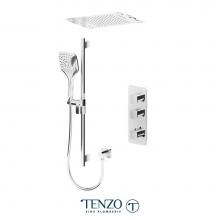 Tenzo F-DET42-22143-CR - Trim for Delano Extenza kit 2 functions thermo chrome finish