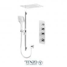 Tenzo F-DET43-55144-CR - Trim for Delano Extenza kit 3 functions thermo chrome finish