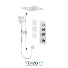 Tenzo F-DET43-601658-CR - Trim for Delano Extenza kit 3 functions thermo chrome finish