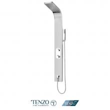 Tenzo ETZST-52-MB/R35 - Shwr col. stain. steel Evolo (Sh. head 3 jets diverter spout) pres. balanced/div. black mat finish