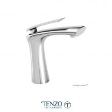 Tenzo FL11-P-CR - Fluvia single hole lavatory faucet chrome with (overflow) drain