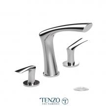 Tenzo FL13-P-CR - Fluvia 8in lavatory faucet chrome with (overflow) drain