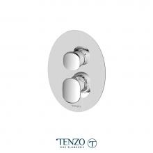 Tenzo F-FLPB32-CR - T-Box valve trims pres. bal. 2 functions diverter chrome