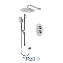 Tenzo F-FLT32-20311-CR - Trim for Fluvia T-Box kit 2 functions thermo chrome finish