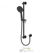 Tenzo KRD-362712-C-MB-BG - Sliding bar kit Bellacio-C matte black/ brushed gold