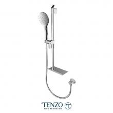 Tenzo KRDT-33196-CR - Sliding bar kit with elbow and shelf chrome