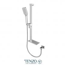 Tenzo KRDT-34124-CR - Sliding bar kit with elbow and shelf chrome