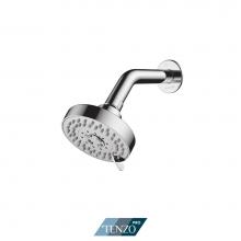 Tenzo KSH-80902-CR - Kit of Shower Head 2 functions 10cm (4'') and Shower arm 45° chrome