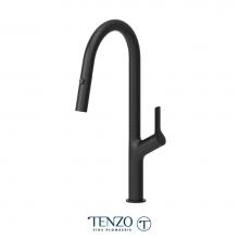 Tenzo LO130-MB - Single-handle kitchen faucet Lotus with pull-down & 2-Function hand shower matte black