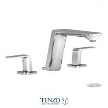Tenzo QU13-P-CR - Quantum 8in lavatory faucet chrome with (overflow) drain