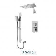 Tenzo F-QUPB32-20119-CR - Trim for Quantum T-Box kit 2 functions pres bal chrome finish