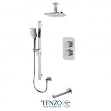Tenzo QUT33-511345-CR - Quantum T-Box kit 3 functions thermo chrome finish