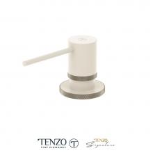 Tenzo SD-BE-01-F-MW-SS - Soap dispenser Bellacio matte white / stainless steel