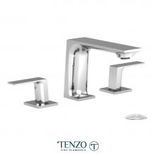 Tenzo SL13-P-CR - Slik 8in lavatory faucet chrome with (overflow) drain