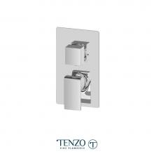 Tenzo F-SLPB32-CR - T-Box valve trims pres. bal. 2 functions diverter chrome