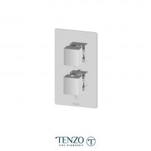 Tenzo F-SLT32-CR - T-Box valve trims thermo. 2 functions diverter chrome