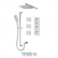 Tenzo F-SLT43-572168-CR - Trim for Slik Extenza kit 3 functions thermo chrome finish
