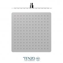 Tenzo SSTS-16-Q-CR - Shwr head square  with round corners 40x40cm (16in) stainless steel 2mm chrome