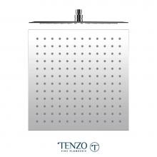 Tenzo SSTS-16-S-CR - Shwr head square 40x40cm (16in) stainless steel 2mm chrome