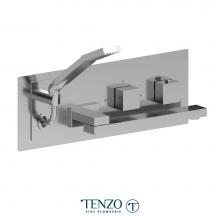 Tenzo SLT74-CR - Wall mount tub faucet with swivel spout Silk chrome